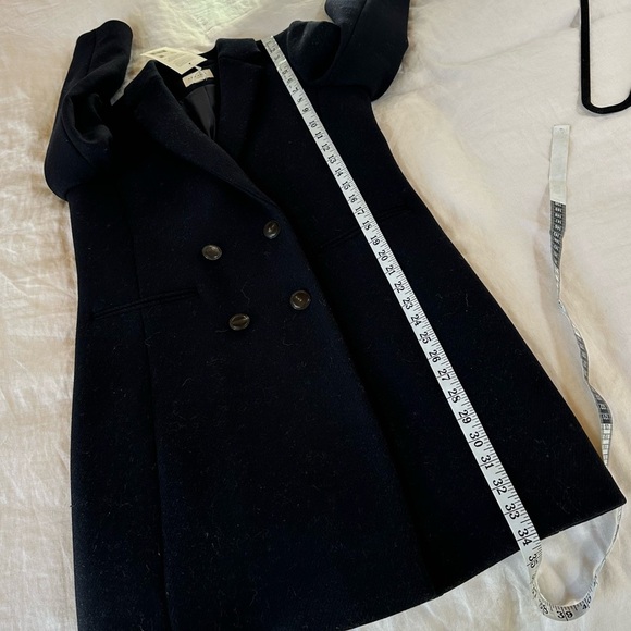 Sezane Manteau Johnson Coat in Marine Navy Blue Size 36 NEW NWT - Picture 9 of 10